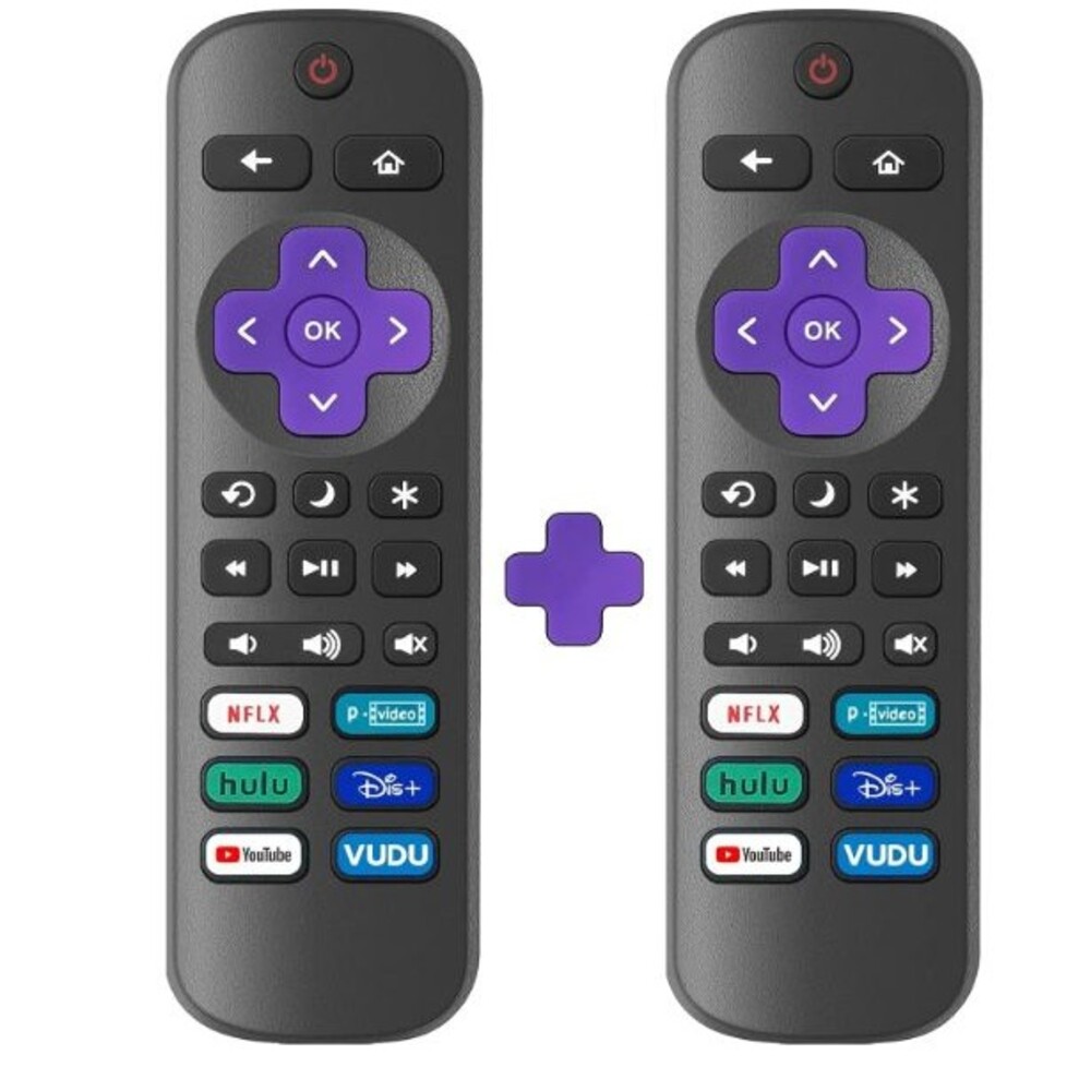 2 Pack Remote for Roku TV Only, Compatible with TCL Roku Hisense Onn-New!